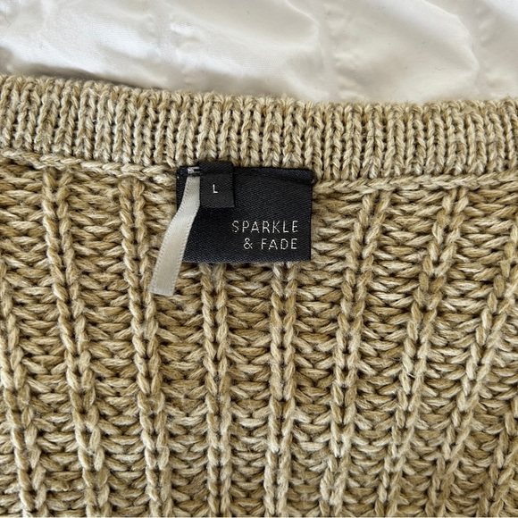 SPARKLE AND FADE Urban Outfitters Oversized Grandpa style Cardigan Oatmeal - Picture 4 of 8